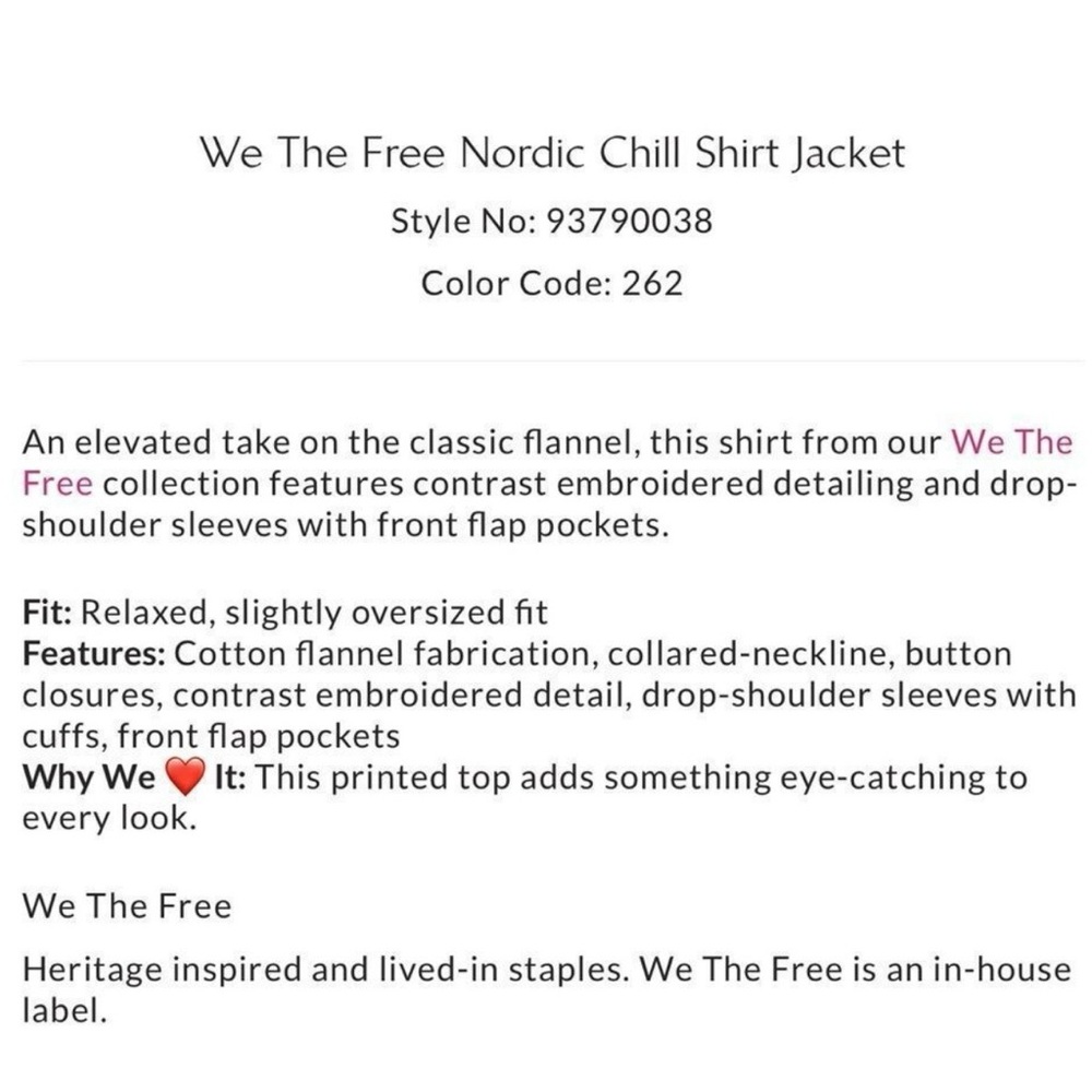 Free People Nordic Chill Plaid Flannel oversized Shirt Jacket size Small - Picture 3 of 11